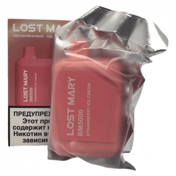 LOST MARY BM - Клубничное Мороженое (Strawberry Ice Cream, 5000 затяжек)