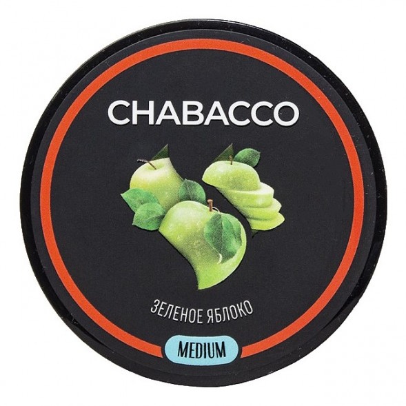 Смесь Chabacco MEDIUM - Green Apple (Зелёное Яблоко, 40 грамм)