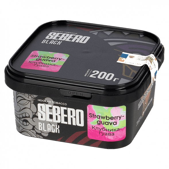 Табак Sebero Black - Strawberry Guava (Клубника и Гуава, 200 грамм)