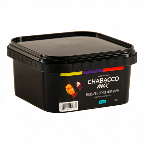 Смесь Chabacco MIX MEDIUM - Tangerine Strawberry Lychee (Мандарин, Земляника, Личи, 200 грамм)
