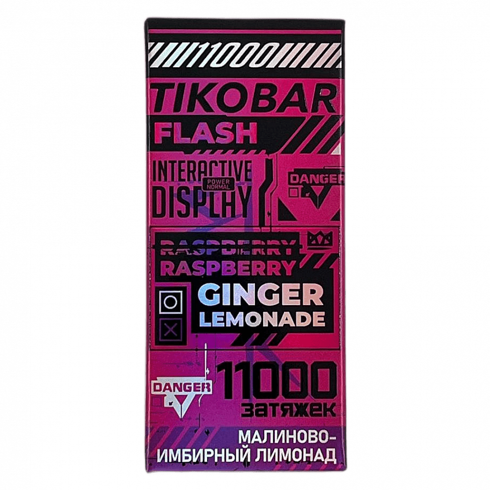 TIKOBAR FLASH - Малиново-Имбирный Лимонад (Raspberry Ginger Lemonade, 11000 затяжек)