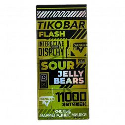 TIKOBAR FLASH - Кислые Мармеладные Мишки (Sour Jelly Bears, 11000 затяжек)