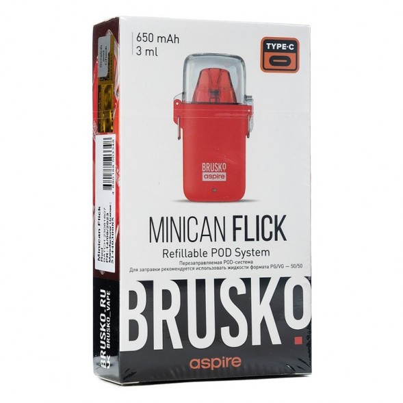 Электронная сигарета Brusko - Minican Flick (Красный)