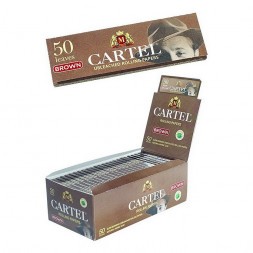 Бумага для самокруток Cartel - Brown Unbleached (50 штук)