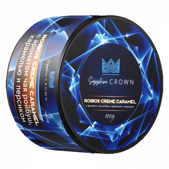 Табак Sapphire Crown - Roibos Creme Caramel (Чай Ройбуш с Карамелью и Персиком, 100 грамм)