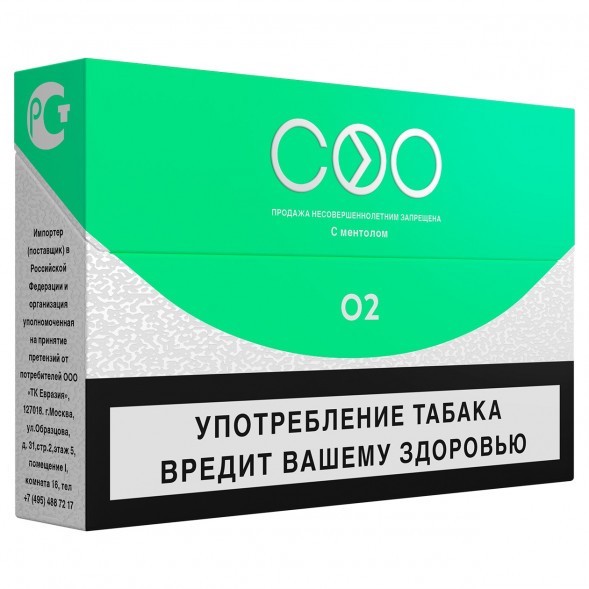 Стики COO - GREEN (Ментол, 10 пачек)