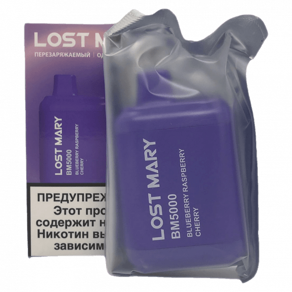 LOST MARY BM - Черника Малина Вишня (Blueberry Raspberry Cherry, 5000 затяжек)