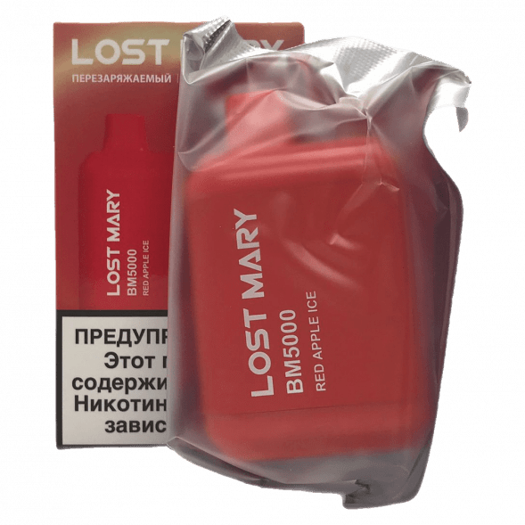 LOST MARY BM - Красный Яблочный Лёд (Red Apple Ice, 5000 затяжек)