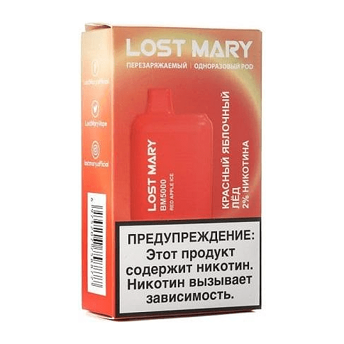LOST MARY BM - Красный Яблочный Лёд (Red Apple Ice, 5000 затяжек)
